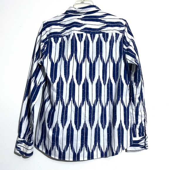 J.CREW Blue Patterned Oxford Button-Down Shirt M - Picture 5 of 10